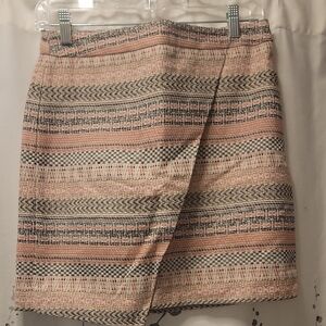 Patterned Pink and Black Women's Skirt